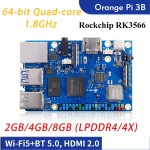Orange Pi 2GB 4GB 8GB RAM Rockchip RK3566 Mini-PC Quad-Core 64-Bit-WLAN-BLE-Gigabit-Einzelplatinencomputer Orange Pi 3 Modell B.